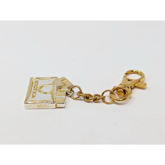 Nordstrom Key Ring Chain Fob Gold Silver Tone Shopping Bag - Picture 5 of 6